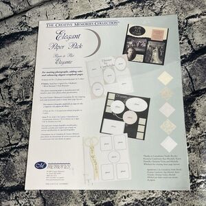 2002 Creative Memories ELEGANT PAPER PACK 10X12 Photo Mounting Paper 10 Sheets